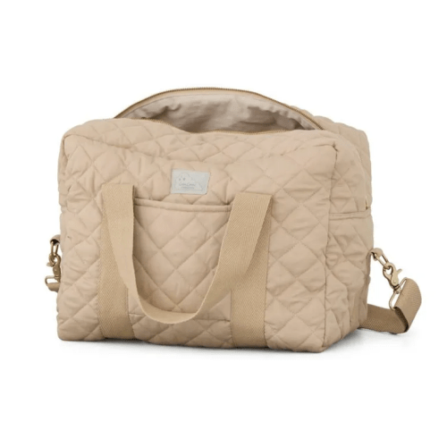 48h quilted diaper bag  | Latte