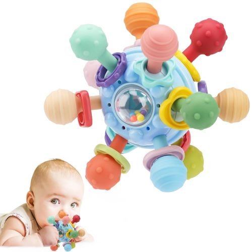 MarketOneo Baby Montessori Sensory Toys for 0-6 6-12 Months, Baby Teether Teething Toys for Babies 0 3 6 9 12 18 Months, Newborn Infant Learning Developmental Toys Gifts for 1 2 Year Old Boys Girls - Baby Montessori Sensory Toys for 0-6 6-12 Months, Baby 