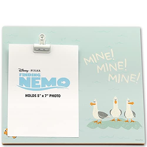 Open Road Brands Disney Pixar Finding Nemo Seagulls Mine! Wood Photo Clip Frame for 5x7 Picture - Cute Finding Nemo Decor