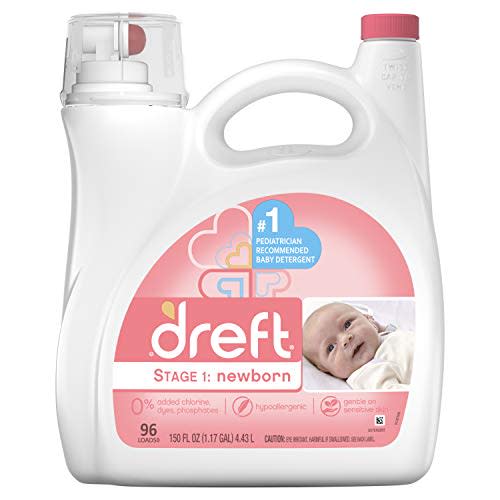 Dreft Dreft Stage 1: Newborn Liquid Detergent, 96 Loads, 150 Fl Oz