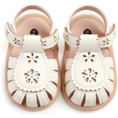 Ohwawadi Baby Boys Girls Sandals Soft Sole Summer Infant Wedding Dress Flat Shoes Beach Sandal Newborn Crib Shoes First Walkers