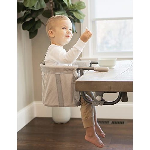 Regalo Easy Dinner Hook-On High Chair, Portable Clip-On Baby High Chair for Table, Foldable Travel High Chair with Storage Pocket, Rubber Grips to Protect Surfaces