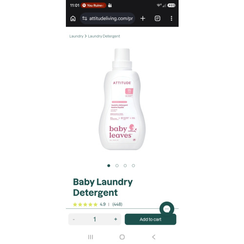 Baby Laundry Detergent - Dermatologically tested & Vegan I ATTITUDE