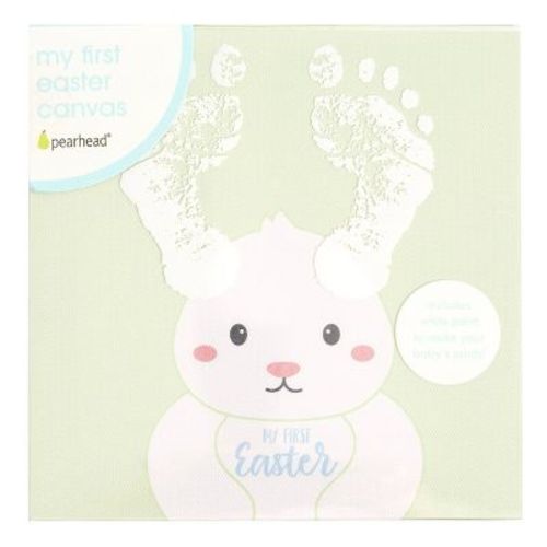 Pearhead 6"x6" My First Easter Wall Canvas Art Framed: Blue, Plywood, MDF, Horizontal Orientation