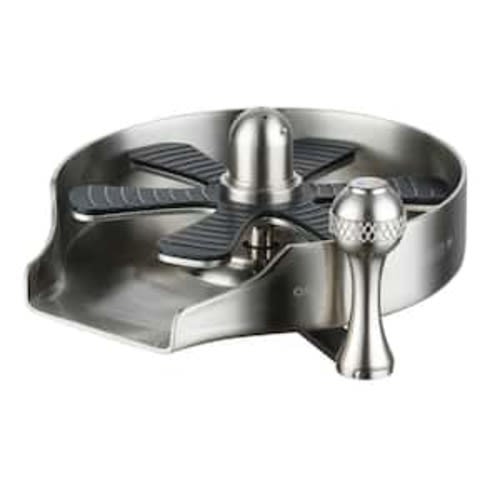 5 in. Kitchen Sink Hot and Cold Glass Rinser in Brushed Nickel