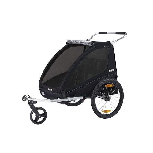 Thule - Coaster XT 2-Seat Bicycle Trailer and Stroller - Black
