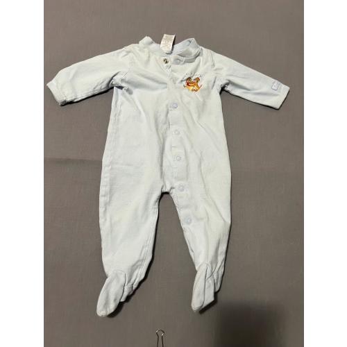 vintage Disney Winnie the Pooh baby onesie 3-6 month blue long sleeve