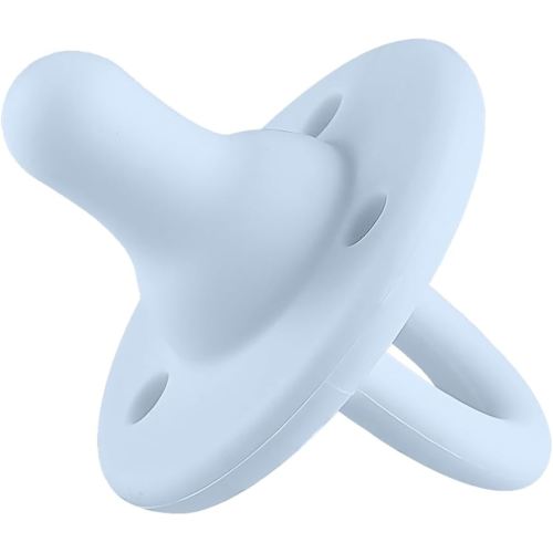Lee Lee and Me Paci - Sky Color - 100% Medical Grade Silicone Pacifier Breast-Like Nipple Design for Better Latch - Size 0-18 Months
