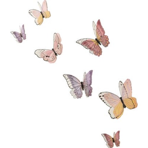 Butterfly Dreams 3-Dimensional Wings Colorful Wall Decals/Stickers