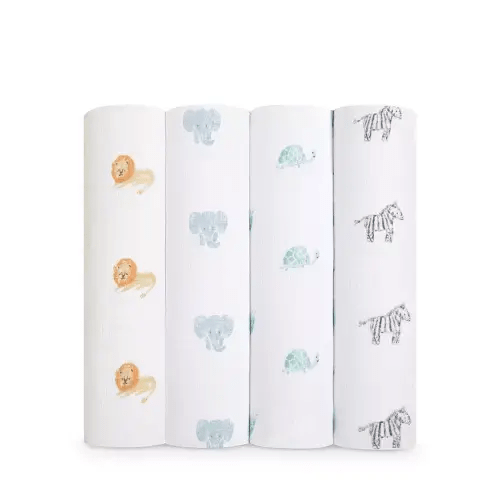 4 Pk. Printed Classic Swaddles