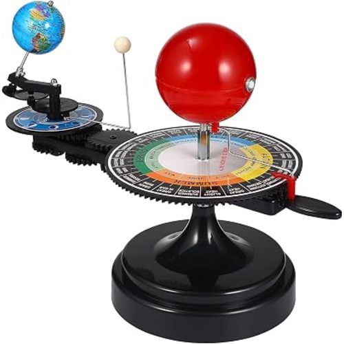 English Solar System Sun Earth Moon Orbital Model, Educational Planetarium Project Kit for Science Astronomy Teaching, Earth Moon Sun Rotation Model for Kids