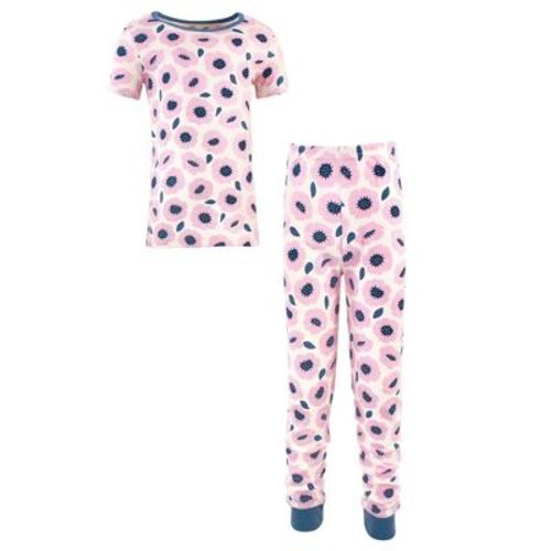Touched by Nature Baby Girls Organic Cotton Tight-Fit Pajama Set, Blossoms