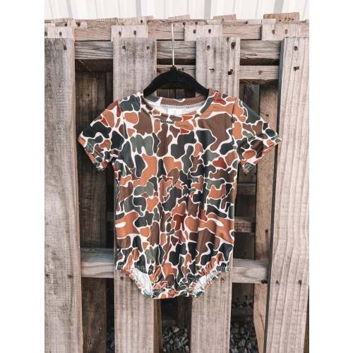 Old School Camo Boys Onesie