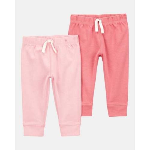 Baby Girl 2-Pack Pull-On Pants - Pink | Carter's