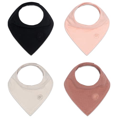 Parker Baby Muslin Bandana Drool Bibs | 100% Soft Muslin Cotton, Absorbent & Adjustable | Stylish Teething & Drooling Bibs