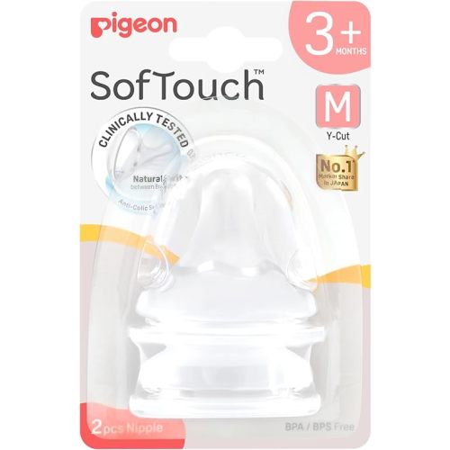 Pigeon SofTouch BPP Nipple, Medium (2 Pieces)