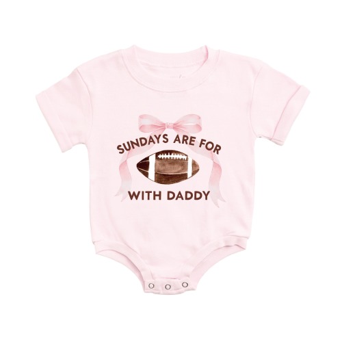 Sundays Are For Football With Daddy Short Sleeve Romper