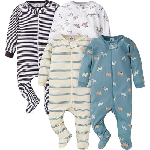 Gerber Baby Boys 4 Pack Sleep 'N Play Footie