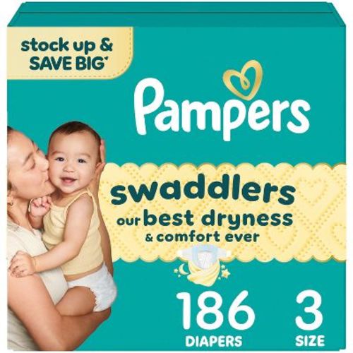 Pampers Swaddlers Sensitive Disposable Diapers Massive Pack - Size 3 - 186ct
