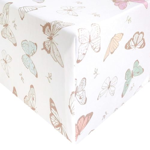 Premium Fitted Knit Crib Sheet/Toddler Sheet "Luna" by Copper Pearl