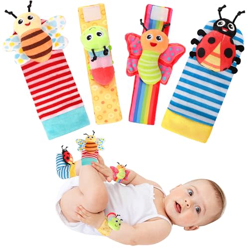 Baby Toys for 0-12 Months Newborn Boys and Girls Gifts Wrist Rattle Socks for Babies 0-6 Months Infant Girl Boy Toys for Babies As Shower Gifts