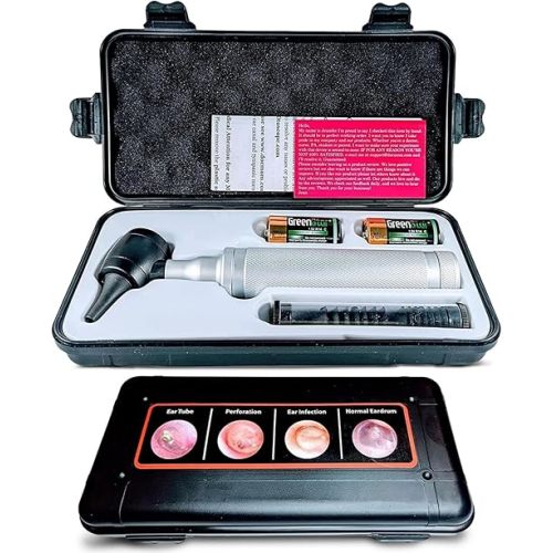 5th Gen Dr Mom Professional Otoscope - Full-Size with Our Largest Lens, Complete with Batteries and Hard Travel Case