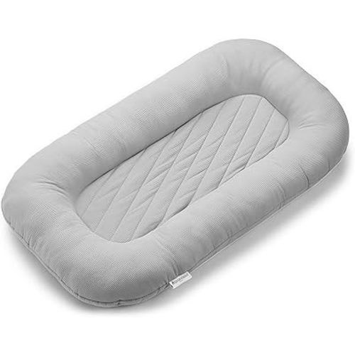 Oversize Baby Lounger for Newborn - 0-12 Months Infant Lounger Breathable Cotton Baby Nest Lounger Playtime Mat for Infant Essentials Baby Shower Gifts (Gray)