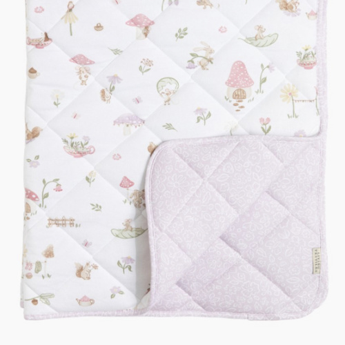 Reversible Quilted Cot Comforter - Whimsical Wonderland