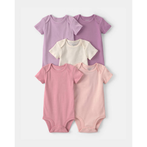 Baby Girl 5-Pack Multipack Bodysuits - Pink/Purple