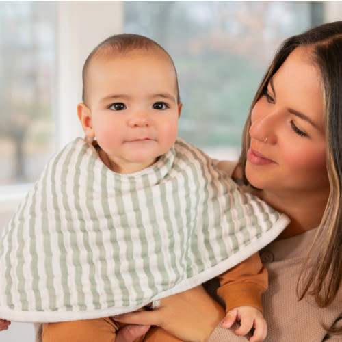 aden + anais Organic Cotton Muslin Oversized Burpy Bib in Sailing Seas