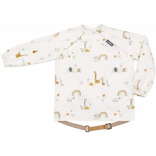 BIBaDO Baby & Toddler Weaning Bib Coverall Attaches to Your Babies Highchair & Table Sleeved Waterproof Catches Food