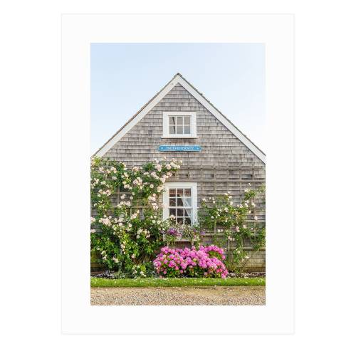 Old North Wharf Independence Cottage Framed Nantucket Art Print