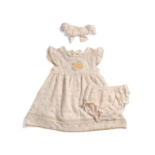 Newborn Girls 2pc Lemon Crochet Dress Set With Headband | Girls' Dresses | TJ Maxx