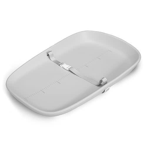 Nest Mello Baby Changing Pad, Soft, Lightweight and Portable, Waterproof and Easy to Clean, Large EVA Cushion for Comfort with Height Scale and Anti Slip Bottom (Grey with Height Scale)