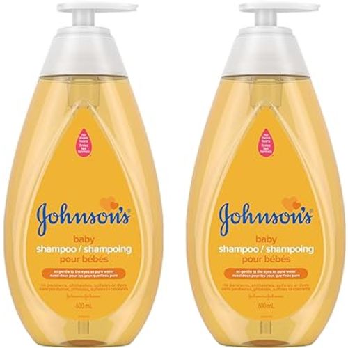 Johnson's Baby Shampoo, Paraben and Tear Free and Mild, Pack of 2 (total 1200ml)