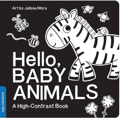Hello, Baby Animals: A Black-and-White Board Book for Babies That Helps Visual Development (High-Contrast Books)