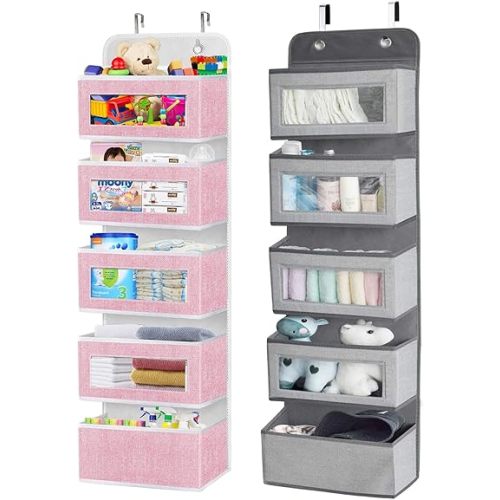 homyfort Over the Door Organizer, Hanging Baby Diaper Organizer for Nursery