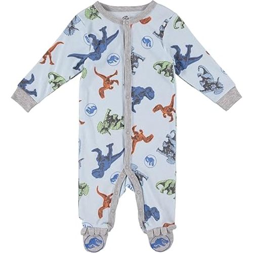 Jurassic World Unisex Welcome to The Universe Baby Long-Sleeve Bodysuit One Piece-Footie Pajamas