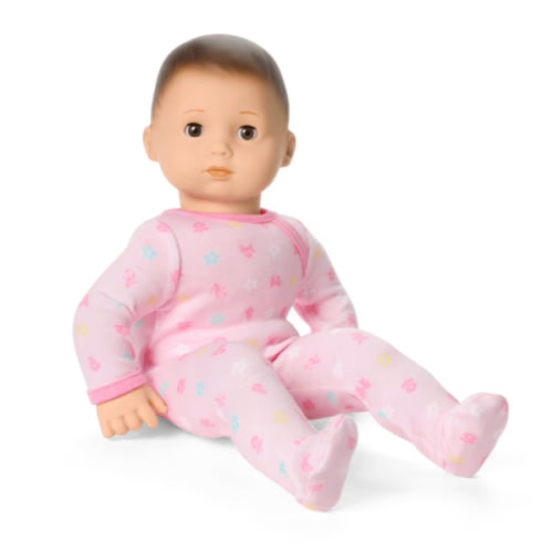 Bitty Baby® Doll #2 with brown hair in Pastel Pink