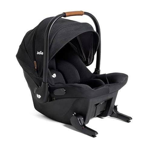 Joie Mint Latch Base-Free Infant Car Seat – Lightweight, Built-in Rigid Latch Connectors and Side-Impact Protection – No Base Installation Required, Travel-Friendly Design (Shale Dark)