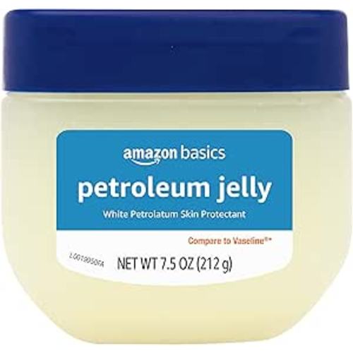 Amazon Basics Petroleum Jelly, Skin Protectant and Moisturizer for Dry Cracked Skin, Chapped Lips, Minor Cuts, Unscented, 7.5 oz, 1-Pack (Previously Solimo)