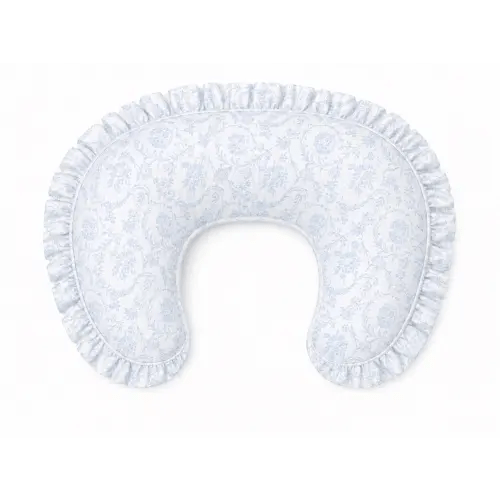 EasyTot Blue Chinoiserie Ruffle Nursing Pillow Cover - Blue Chinoiserie Ruffle Nursing Pillow Cover