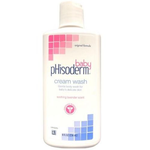 Phisoderm Baby Tear-Free Cream Wash 8 fl oz Gentle Hypoallergenic Cleanser for Newborns & Sensitive Skin with Soothing, Moisturizing Formula