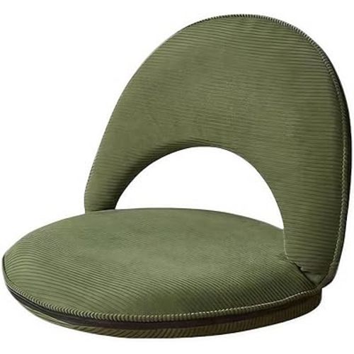 Foldable Floor Chair with Back Support, Tatami Style Floor Lounger for Bedroom, Bay Window, Balcony, Living Room, or Bedside – Single Seat with Backrest Cushion