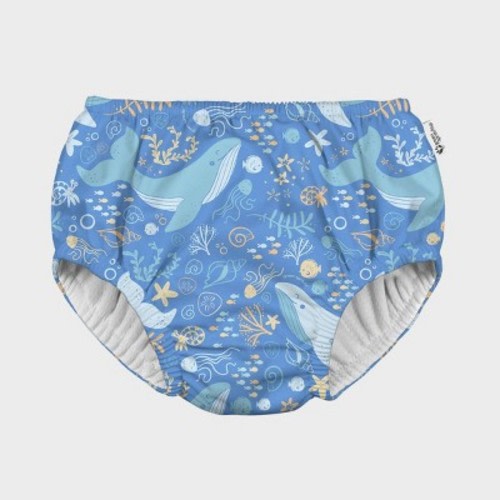 Green Sprouts Baby Eco Pull-up Reusable Swim Diaper Sea Life - Blue 6M