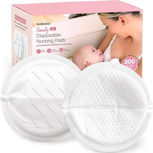 KeaBabies Nursing Pads Disposable, Breast Pads for Leaking Milk (200 Count)
