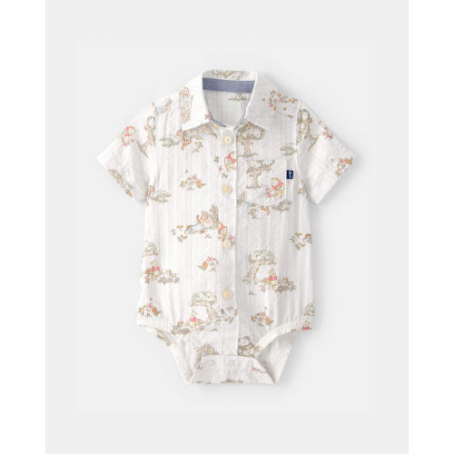 Baby Boy Disney© Winnie the Pooh Button-Down Bodysuit - White - OshKosh B'gosh | Carter's