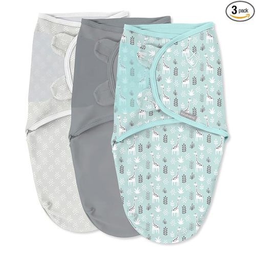 SwaddleMe by Ingenuity Original Swaddle, Size Small/Medium, For Ages 0-3 Months, 7-14 Pounds, Up to 26 Inches Long, 3-Pack Baby Swaddle Blanket Wrap - Our Tall Friends