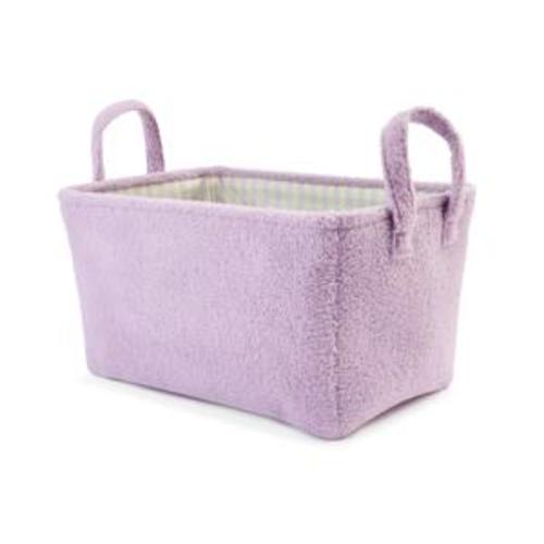 Boucle Basket with Stripe Liner - Purple