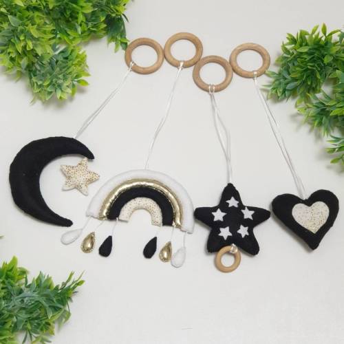 Monochrome Baby Gym Toy Montessori Activity Toy Black White - Etsy